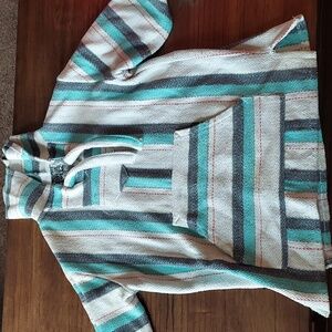 Original Senor Lopez Baja Hoody. Women’s Size Medium. Teal and white